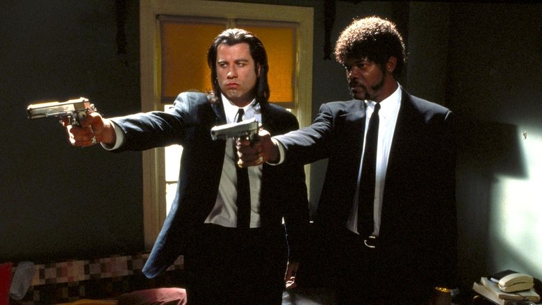 Escena cinematográfica evocando Pulp Fiction